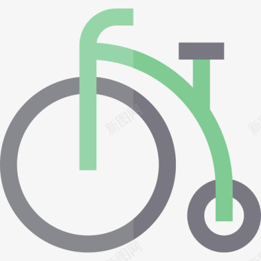 自行车马戏团7扁平图标图标