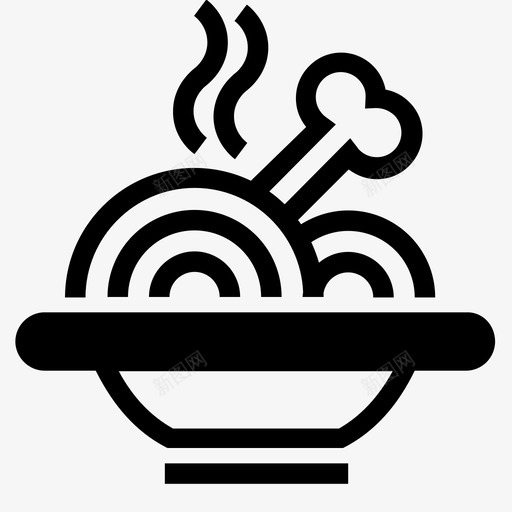 餐点碗晚餐图标svg_新图网 https://ixintu.com 午餐 晚餐 碗 食物 餐点 餐点图标