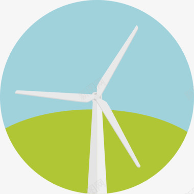 风车生态3圆形平面图标图标