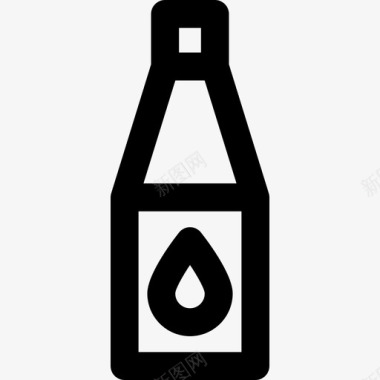 水瓶食品2线性图标图标