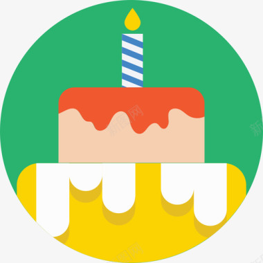 生日蛋糕旅行7平铺图标图标