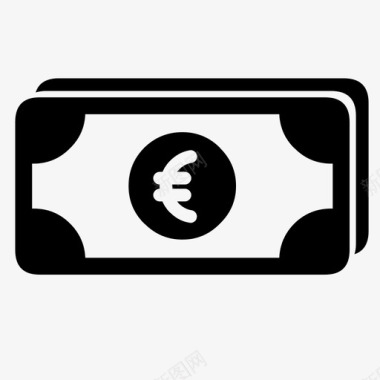 货币欧元现金支付图标图标