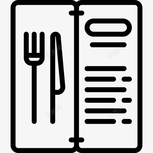 菜单餐厅元素2线性图标svg_新图网 https://ixintu.com 线性 菜单 餐厅元素2