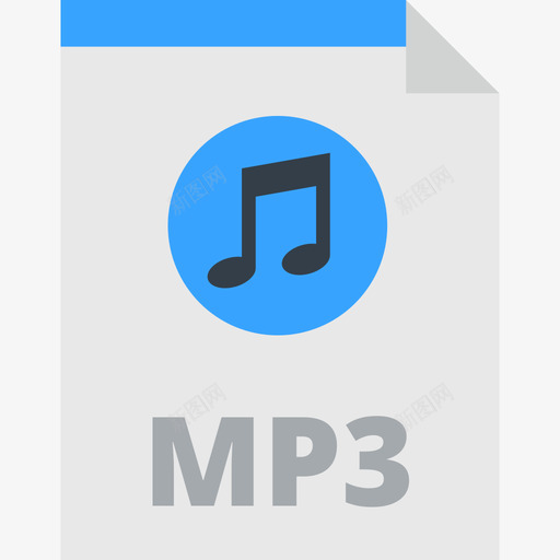 Mp3文件类型平面图标svg_新图网 https://ixintu.com Mp3 平面 文件类型