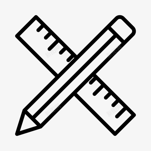 形铅笔图标svg_新图网 https://ixintu.com 图形 工作室产品开发 流线型 规则 设计 铅笔