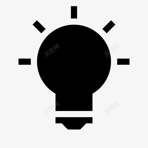 机会想法发明图标svg_新图网 https://ixintu.com 发明 想法 机会 灯泡 重要的图标集尖锐 铅