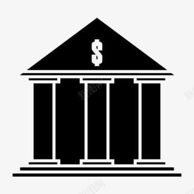 银行大楼政府图标图标