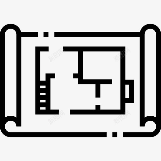 蓝图建筑施工3线性图标svg_新图网 https://ixintu.com 建筑施工3 线性 蓝图