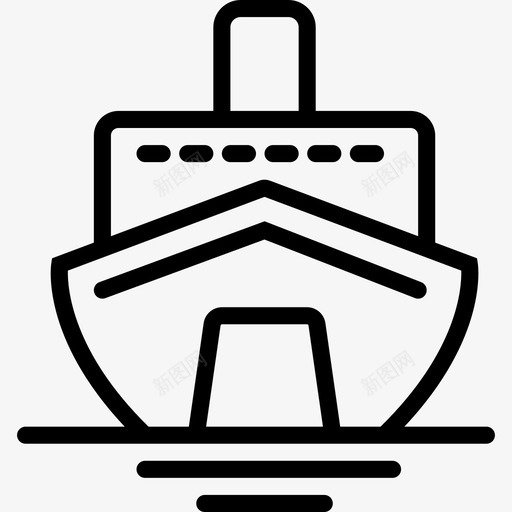 邮轮旅游系列直线型图标svg_新图网 https://ixintu.com 旅游系列 直线型 邮轮