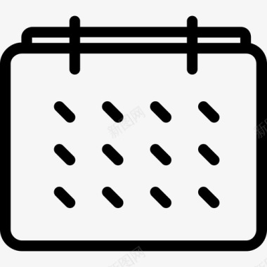 日历基本要素线性图标图标