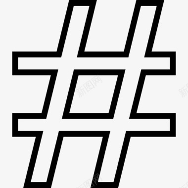 Hashtagweb导航集合细线图标图标