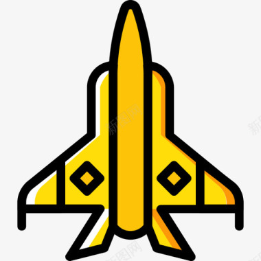 飞机军徽黄色图标图标