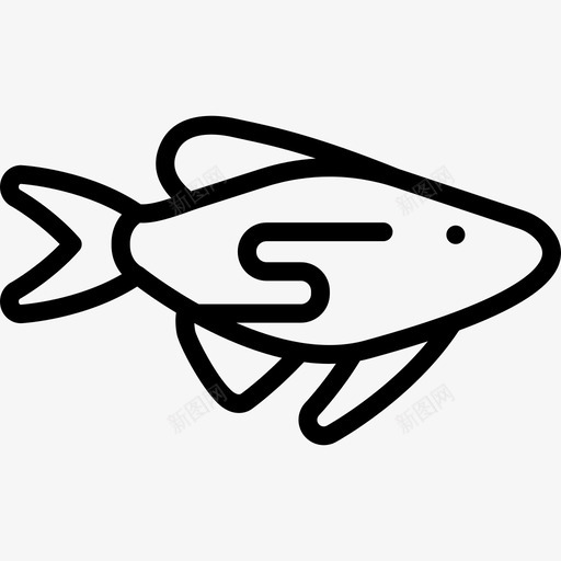 鱼类海洋生物线状线状图标svg_新图网 https://ixintu.com 海洋生物线状 线状 鱼类