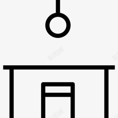 桌子家具5直线型图标图标