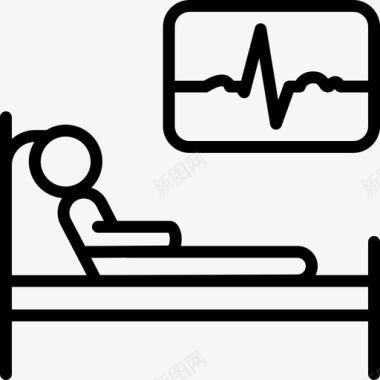 心脏监护仪心电图心脏病学图标图标