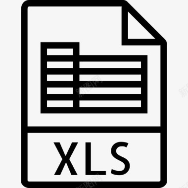 Xls文件类型集合线性图标图标