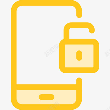 智能手机通讯11黄色图标图标