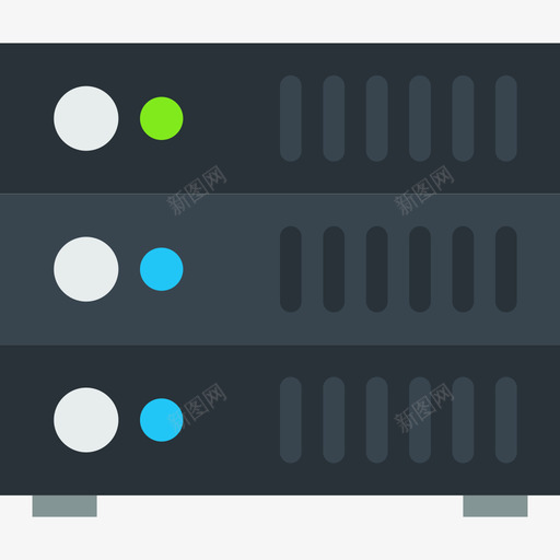 服务器技术元素扁平图标svg_新图网 https://ixintu.com 扁平 技术元素 服务器