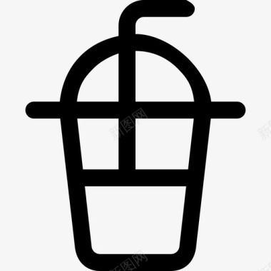 冰沙食物12黑色图标图标
