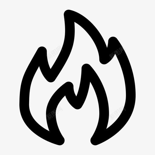 火烧危险图标svg_新图网 https://ixintu.com 危险 火 火焰 烧 酒店和度假线图标集