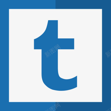 Tumblr社交媒体徽标套装扁平图标图标