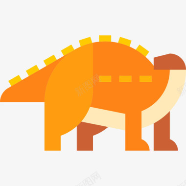 蜥蜴恐龙收藏扁平图标图标