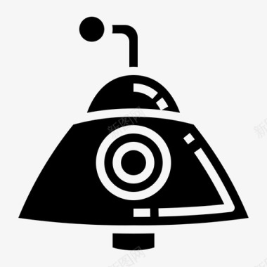 不明飞行物外星人科幻图标图标
