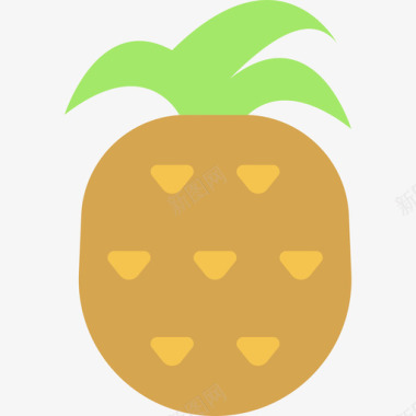 菠萝美食2扁平图标图标