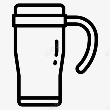 旅行杯饮料冷的图标图标