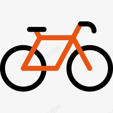 自行车交通工具运动元素图标图标