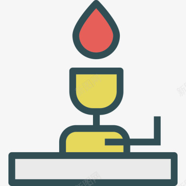 燃烧器科学7线性颜色图标图标