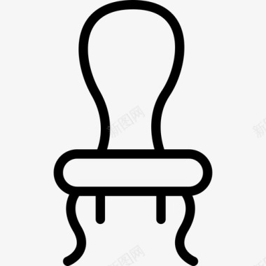 椅子家具5线性图标图标