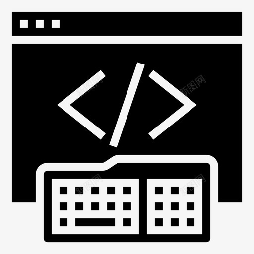 代码应用程序键盘图标svg_新图网 https://ixintu.com 代码 应用程序 程序 编程符号 网站 键盘