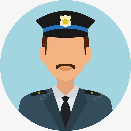 警察犯罪保护圆形平面图标svg_新图网 https://ixintu.com 圆形平面 犯罪保护 警察