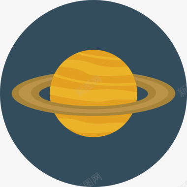 土星9号空间圆形平面图标图标