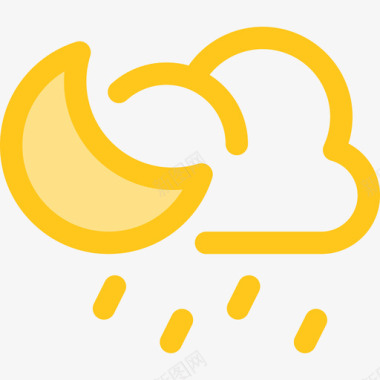 下雨28号天气黄色图标图标