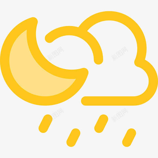 下雨28号天气黄色图标svg_新图网 https://ixintu.com 28号天气 下雨 黄色