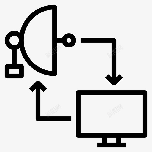 通信连接互联网图标svg_新图网 https://ixintu.com 互联网 人员 信息 广告 连接 通信