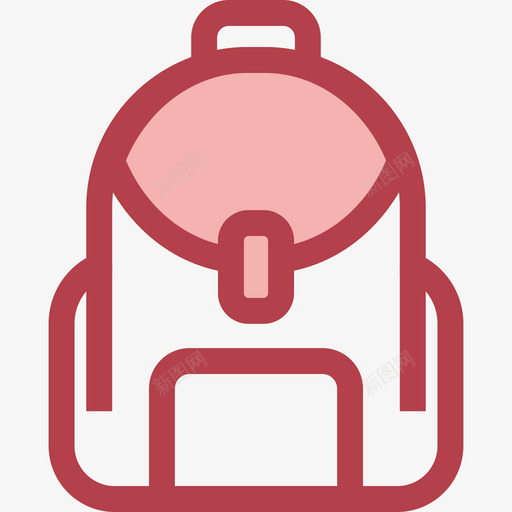 背包教育1红色图标svg_新图网 https://ixintu.com 教育1 红色 背包