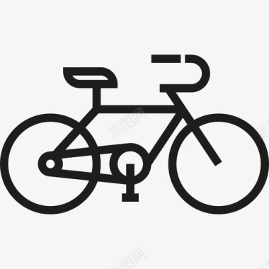 自行车酒店3直线图标图标
