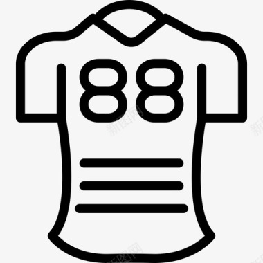 足球运动衫运动系列直纹图标图标