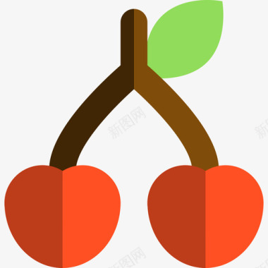 Cherry食品套装2扁平图标图标