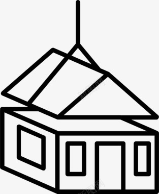 家庭建筑预制图标图标
