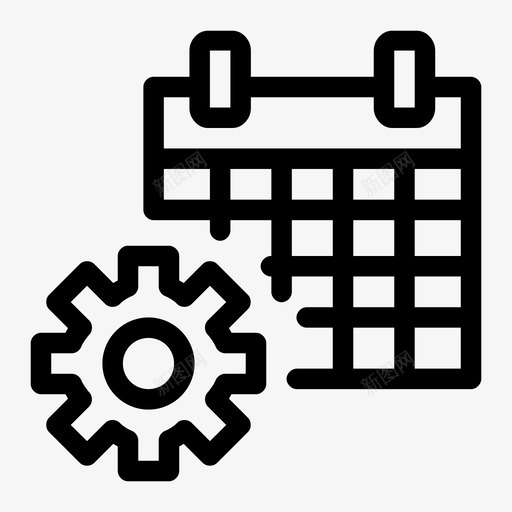 工作日周期计划图标svg_新图网 https://ixintu.com 周期 工作日 时间表 计划