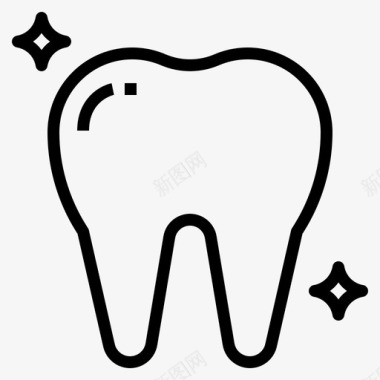 白牙牙齿保健图标图标