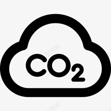 二氧化碳工业图标系列粗体圆形图标