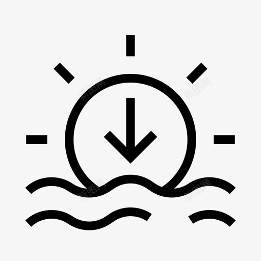 天气河流海洋图标svg_新图网 https://ixintu.com 天气 天气线 河流 海洋 阳光
