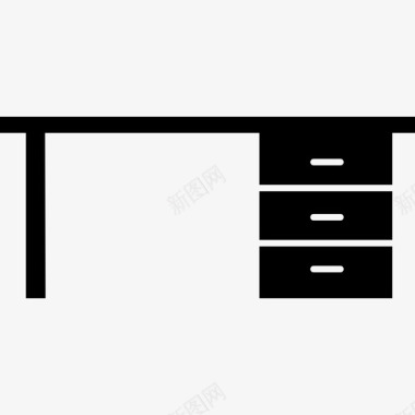 办公桌家具4实心图标图标