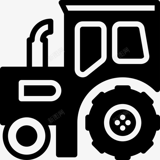 拖拉机农业4填充图标svg_新图网 https://ixintu.com 农业4 填充 拖拉机