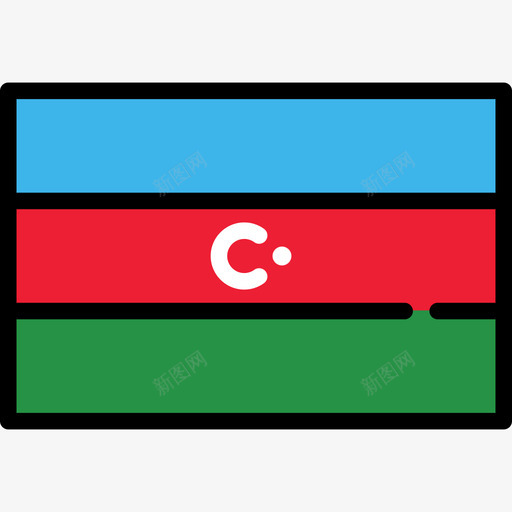 阿塞拜疆旗帜收藏矩形图标svg_新图网 https://ixintu.com 旗帜收藏 矩形 阿塞拜疆